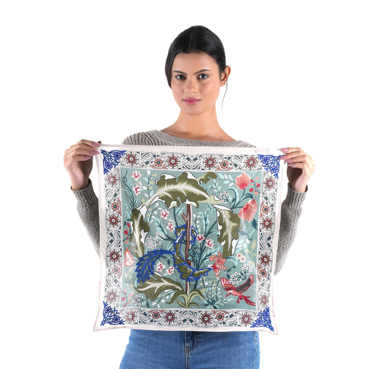Scarf by Vismaya Scarves in Sage Green