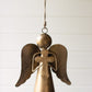 Antique Brass Angel Door Hanger Holding a Cross by Kalalou