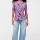 The Janie Favorite Elbow Sleeve Crew Neck Swing Tee by Johnny Was in All My Love