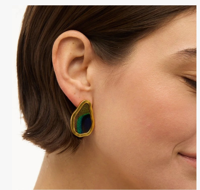 Amanda Large Organic Stud Earring by Brackish