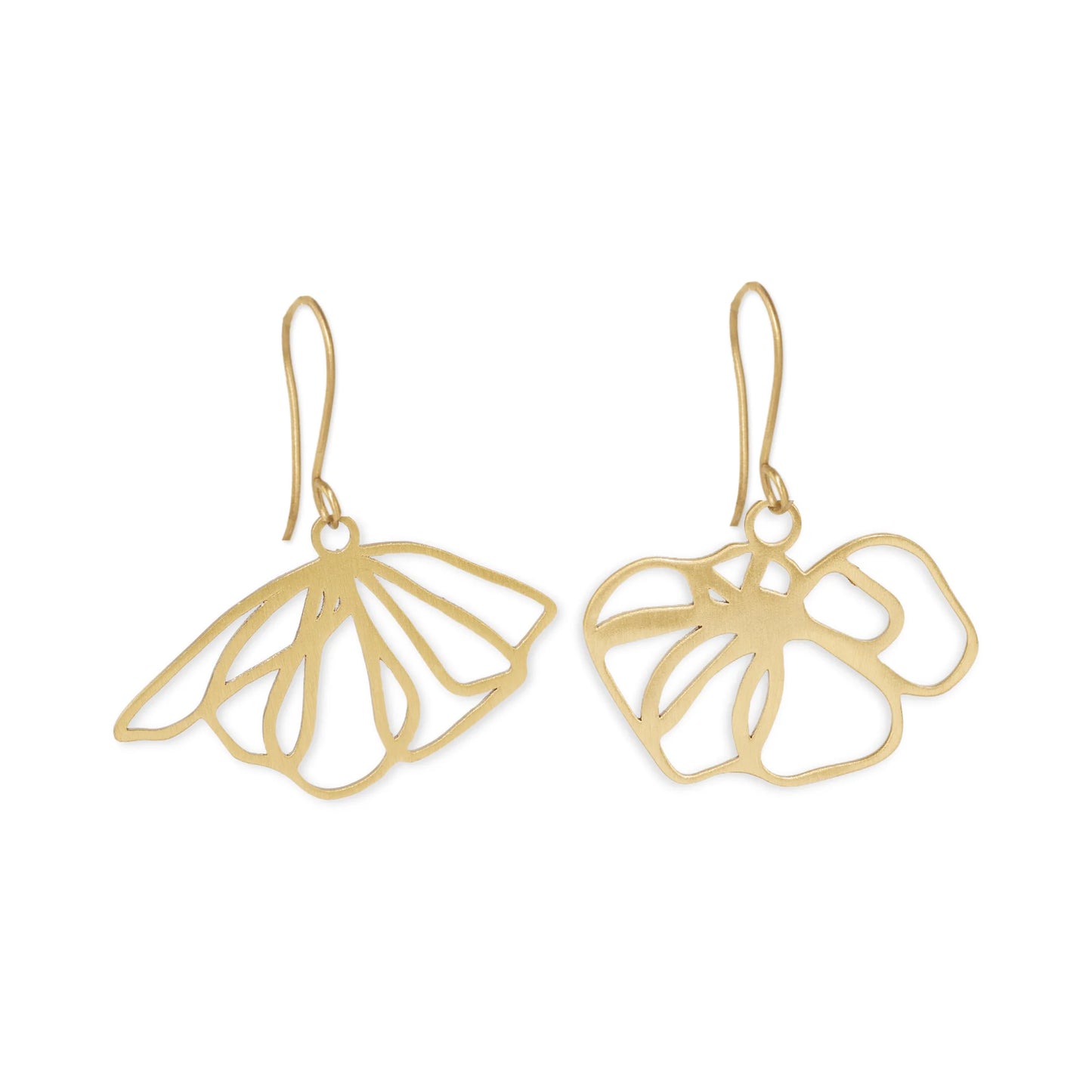 Amelia Open Flower Earrings by Ink+Alloy in Brass