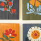 Set of Four Hand Painted Florals on Recycled Wood Panels by Kalalou
