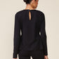 Ponte Asymmetrical Top by ANTHEM the label in Black