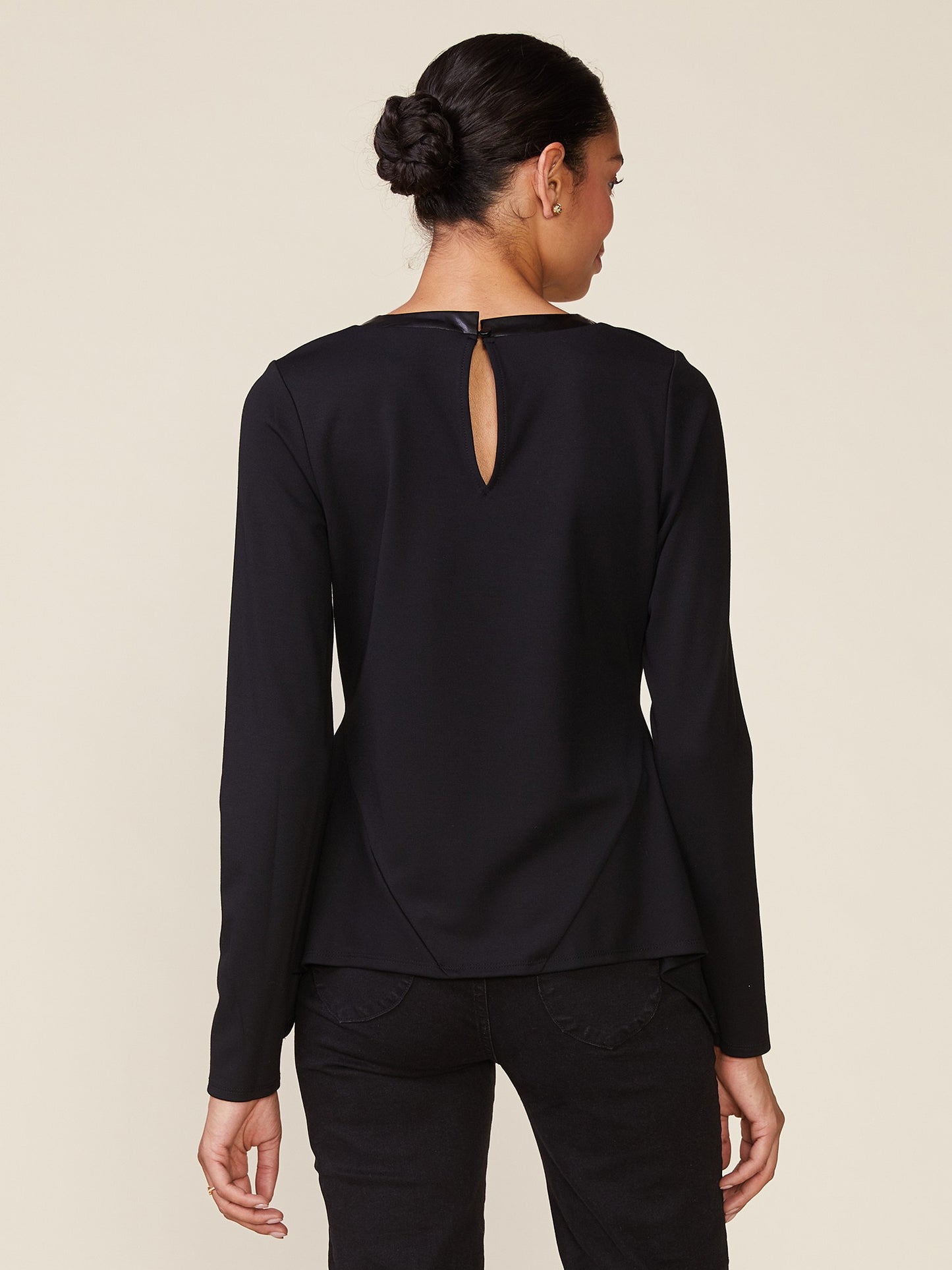 Ponte Asymmetrical Top by ANTHEM the label in Black