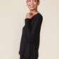 Ponte Asymmetrical Top by ANTHEM the label in Black