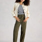 Aubrey Barrel Trouser by White Stuff in Khaki Green