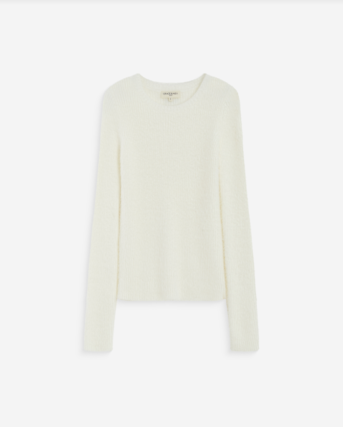 Auryn Sweater by Grace & Mila in Ecru