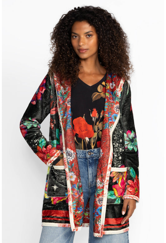 Joan Midi Sherpa Jacket by Johnny Was in Starry Night