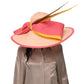 Hillary Linen Hat by Christine A Moore Millinery in Blush/Coral