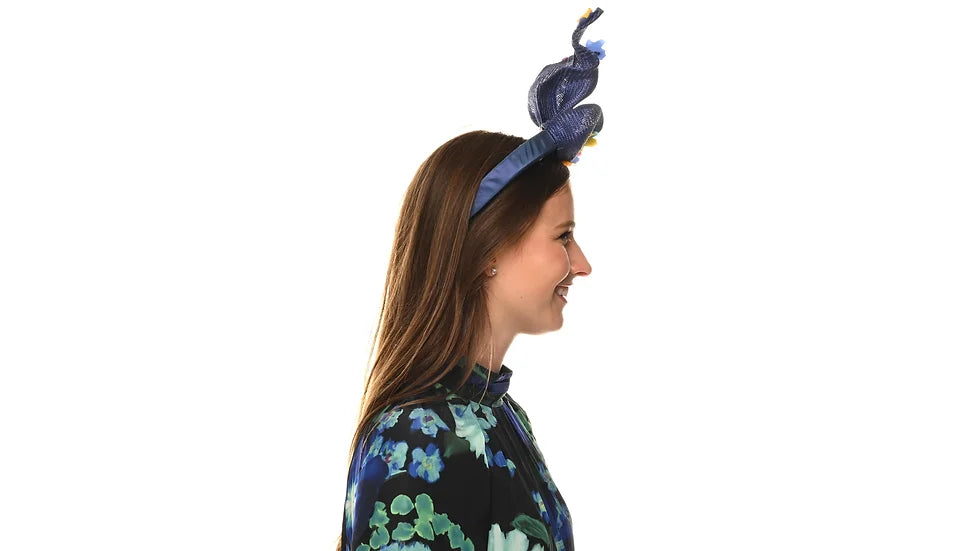 Maisie Fascinator by Christine A Moore Millinery in Blue