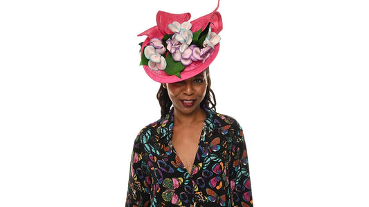Delilah Parisisol Hat by Christine A Moore Millinery in Fuschia
