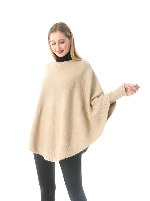 Brighton Poncho by Pretty Persuasions in Beige