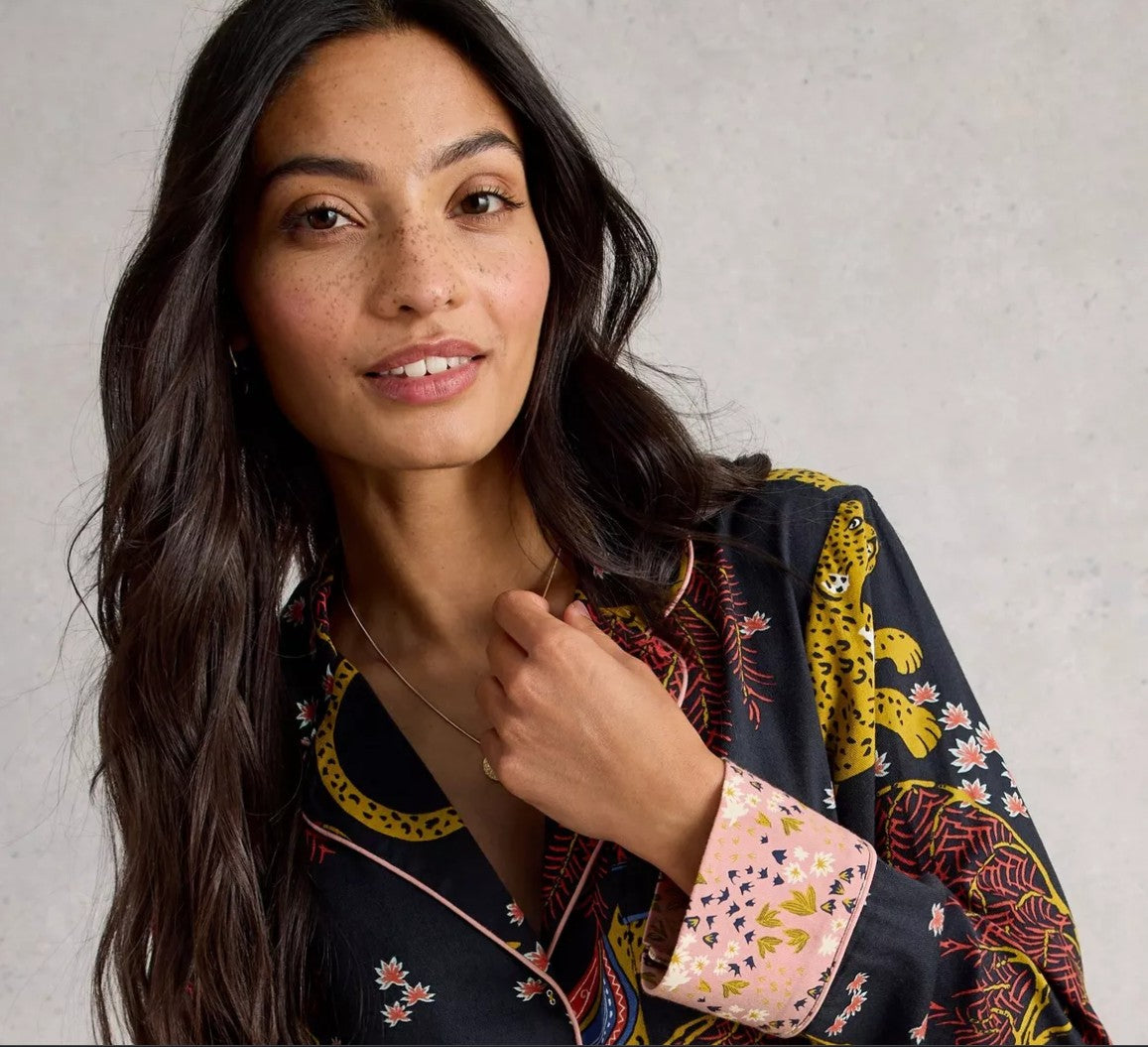 Nina Organic PJ Shirt by White Stuff in Black