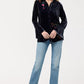 Flounce Sleeve Velvet Shirt, Rosilia by Johnny Was in Sapphire Blue