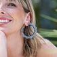 Eve Angles Beaded Hoop Earrings by Ink+Alloy in Blue