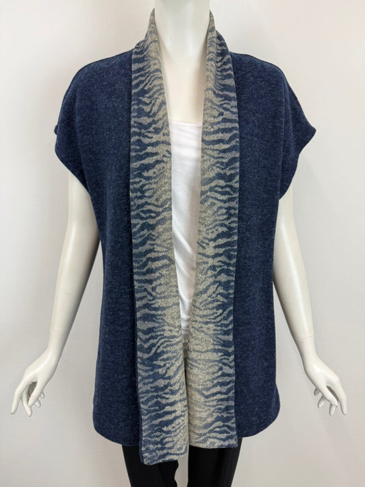 Reversible Printed Short Sleeve Cover Up by Nally & Millie in Blue