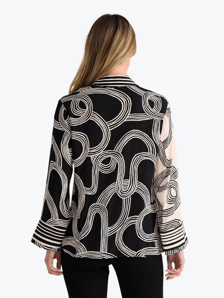 Lucy Shirt by Brave & True in Ink Lines Multi