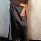 Slip Skirt by Milio Milano in Chocolate Brown