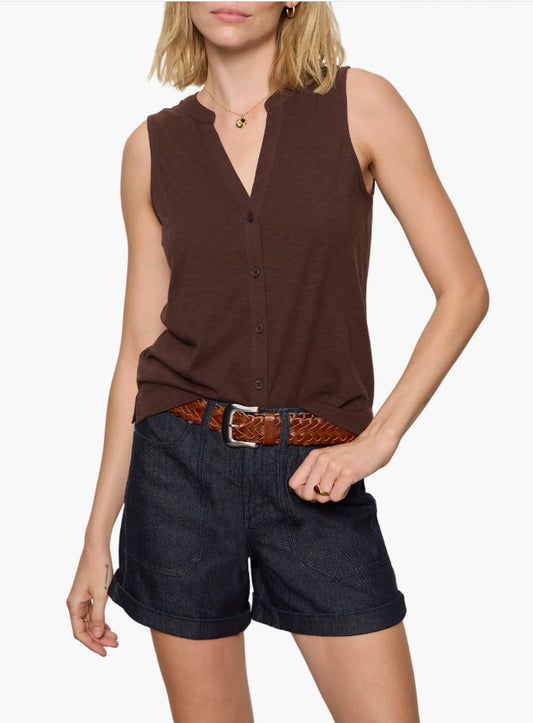 All Set Button Front Tank by Sanctuary in Rich Soil