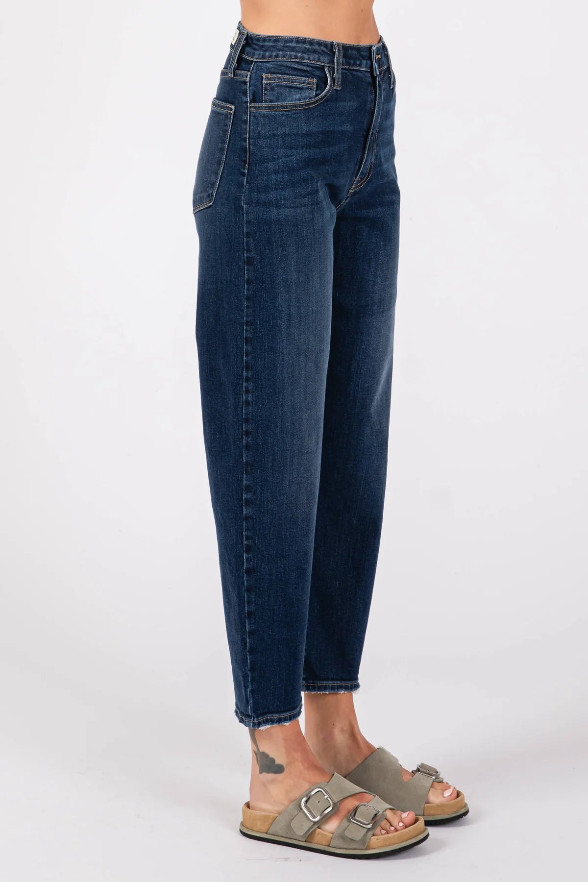 Modena High Rise Tapered Jean By Letter to Juliet in Dark