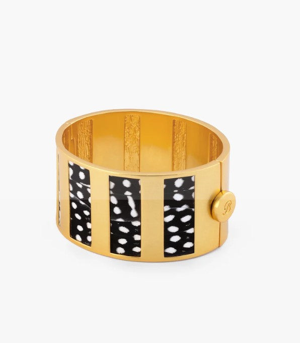 Crystal Striped Hinge Cuff by Brackish