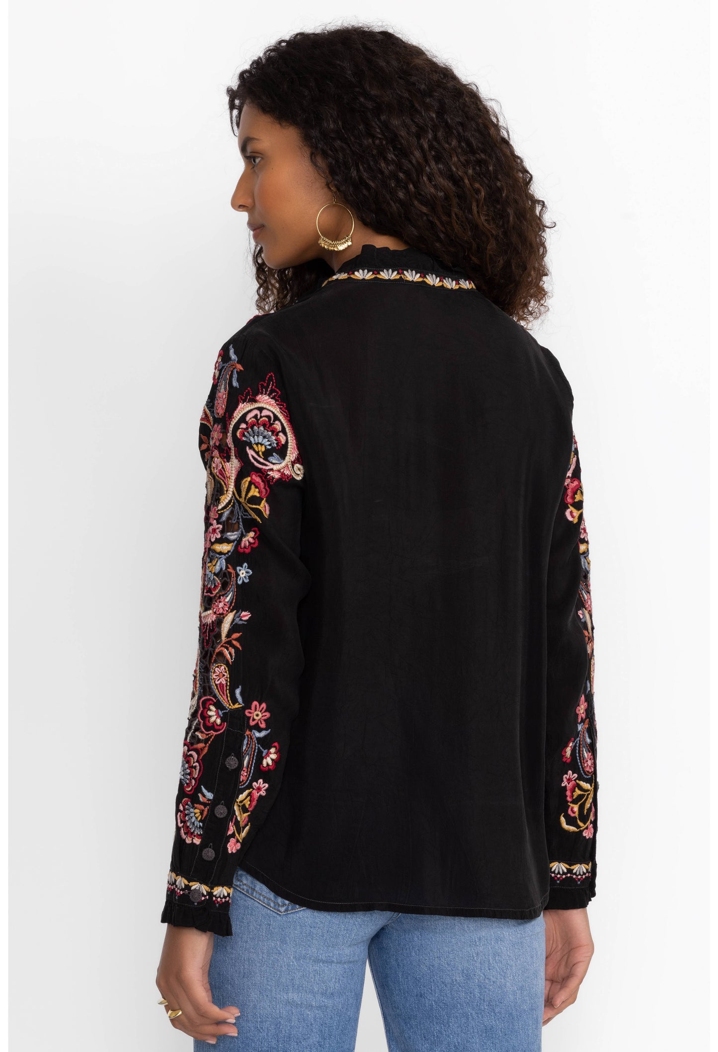 Simone Blouse by Johnny Was in Black