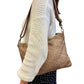 Braided Shoulder Crossbody Bag by Milio Milano in Mocha