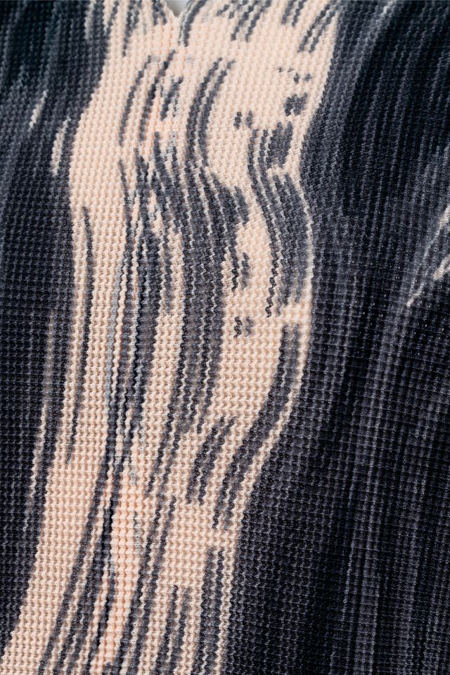 Kayla Brushstroke Top by Wild Cosmos in Black / Vanilla