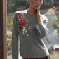 Cable Knit Sweater by Johnny Was in Heather Grey