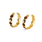 Cassandra Multi Bezel Hoop Earring by Brackish