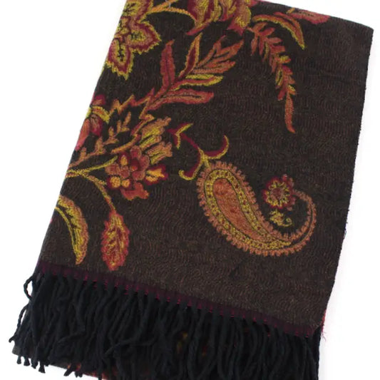 Floral Scarf by Pretty Persuasions in Black