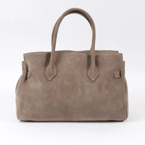 Chandra Satchel Bag by Verdipelle in Taupe
