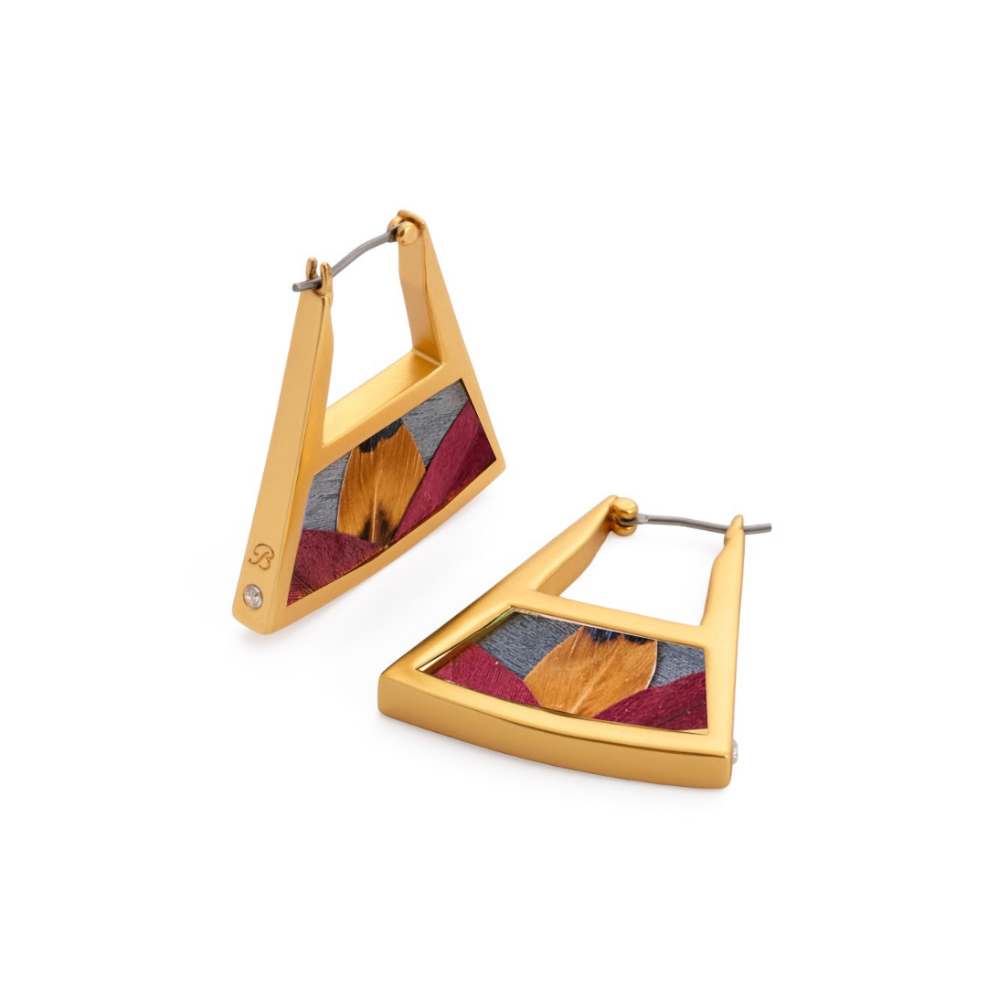 Charlotte Double Triangle Hoop Earring by Brackish