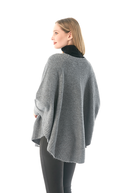 Brighton Poncho by Pretty Persuasions in Charcoal