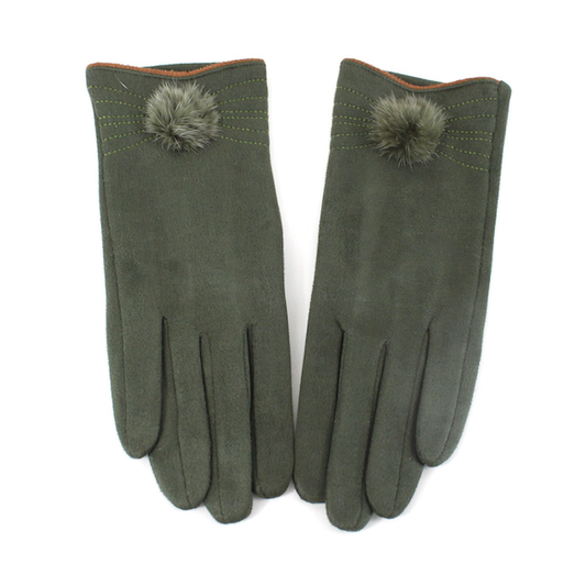 Helena Gloves by Pretty Persuasions in Olive