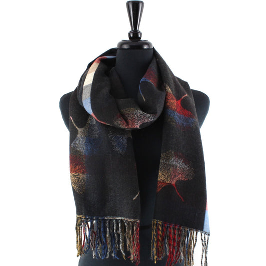 Ginkgo Scarf by Pretty Persuasions in Black