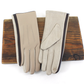 Gloves by Pretty Persuasions in Sand/Brown Line