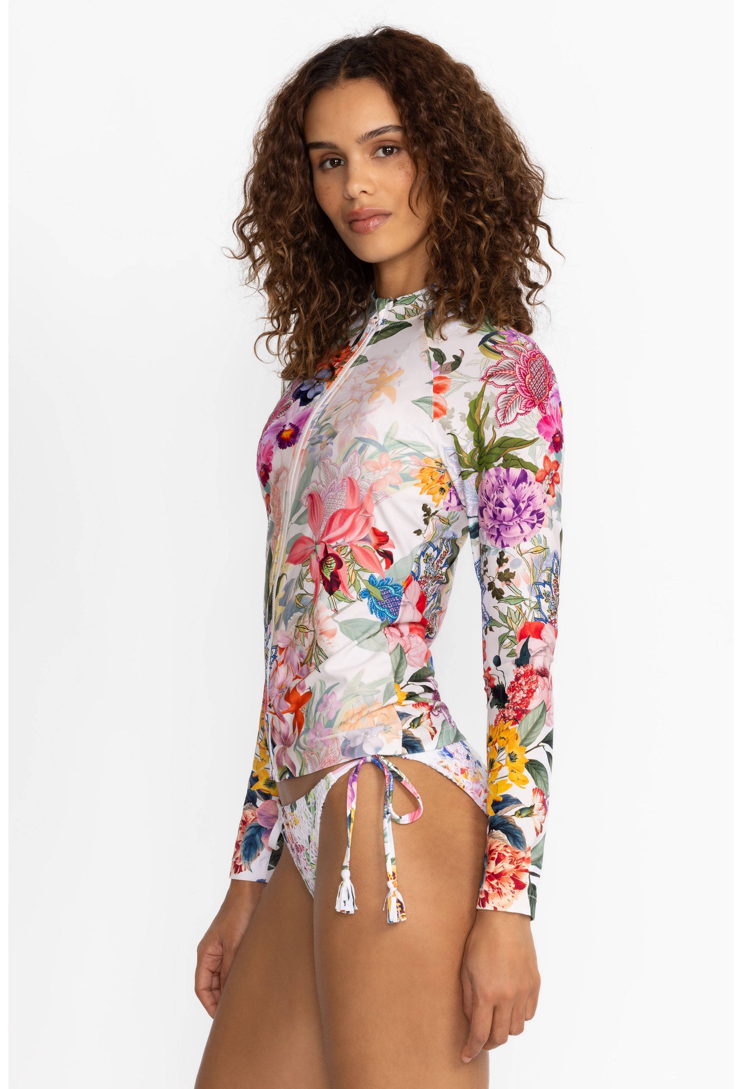 Neon Jungle Long Sleeve Surf Shirt by Johnny Was