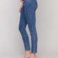 Carine Skinny Jeans by Charlie B in Bleu Moyen