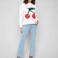 Cherry Fuzzy Drop Shoulder Sweater by Charlie B