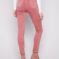 Cuffed Hem Slim 5 Pocket Colored Twill Pants by Charlie B in Primrose