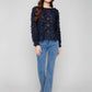 Fancy Chiffon Blouse by Charlie B in Navy