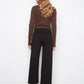 Patch Pocket Wide Leg Ponte Pants by Charlie B in Black