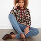 Printed Hoodie Sweater by Charlie B in Animal