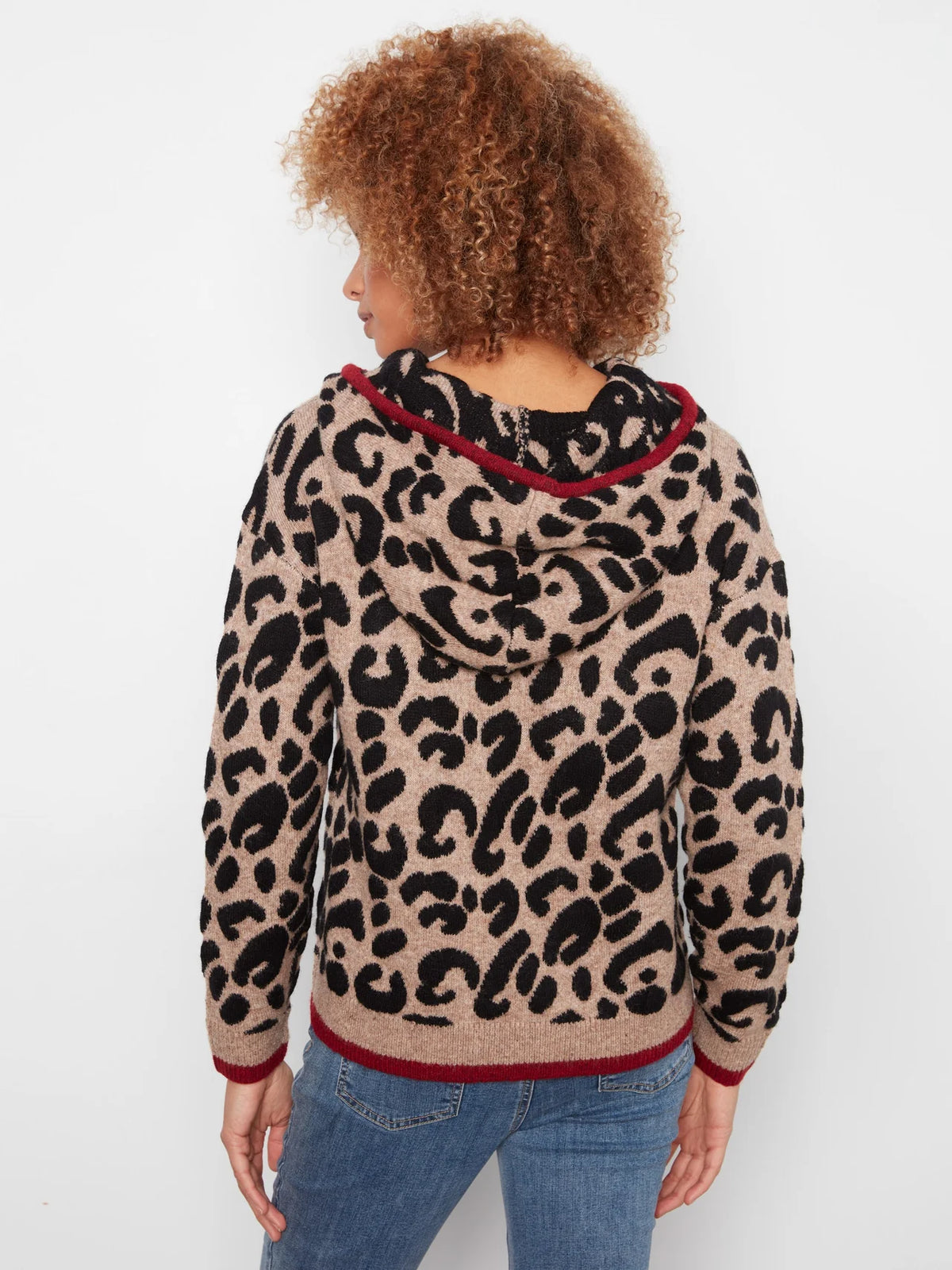 Printed Hoodie Sweater by Charlie B in Animal