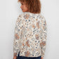Long Sleeve Drop Shoulder V-Neck Sweater by Charlie B in Snowflake