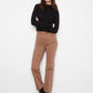 Straight Leg Colored Twill Pants by Charlie B in Truffle