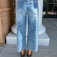 High Rise Crop Wide Leg Jeans by Oat New York in Haydee Light Wash