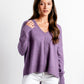 Wagner Knit Crew Top by Kerisma in Purple Haze
