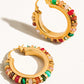Capri 18K Gold Color Beaded Resort Hoop Earring by Flanerie by MAIQ